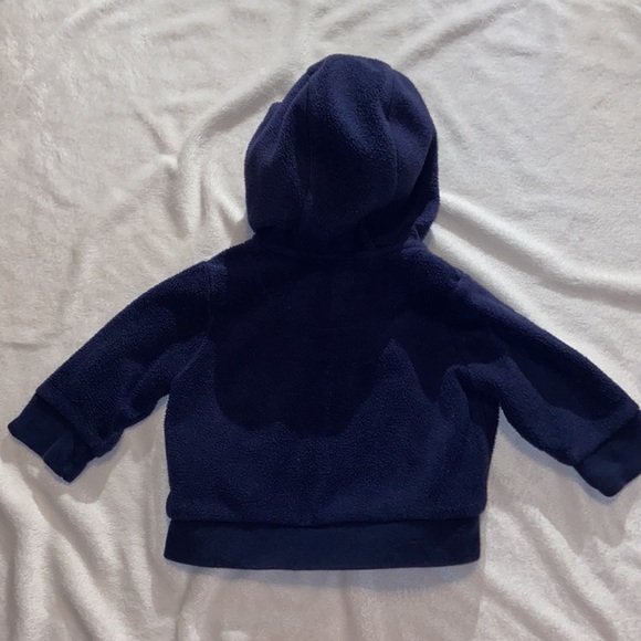 3-6 month navy blue fleece GAP zip up hoodie - Picture 6 of 6